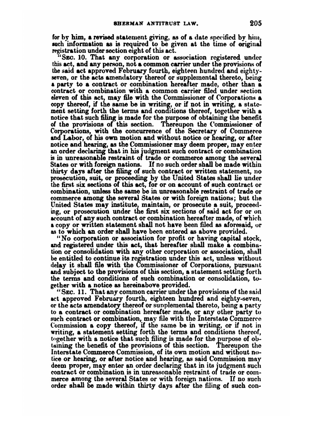 Amendment of Sherman Antitrust Law | H. R.