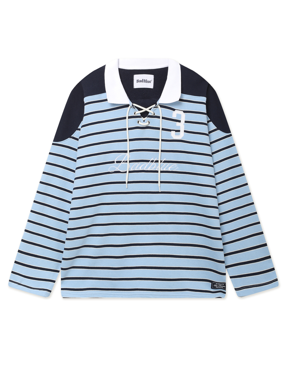 Рубашка Поло Дл. Рукав Stripe Polo Hockey Jersey Blue