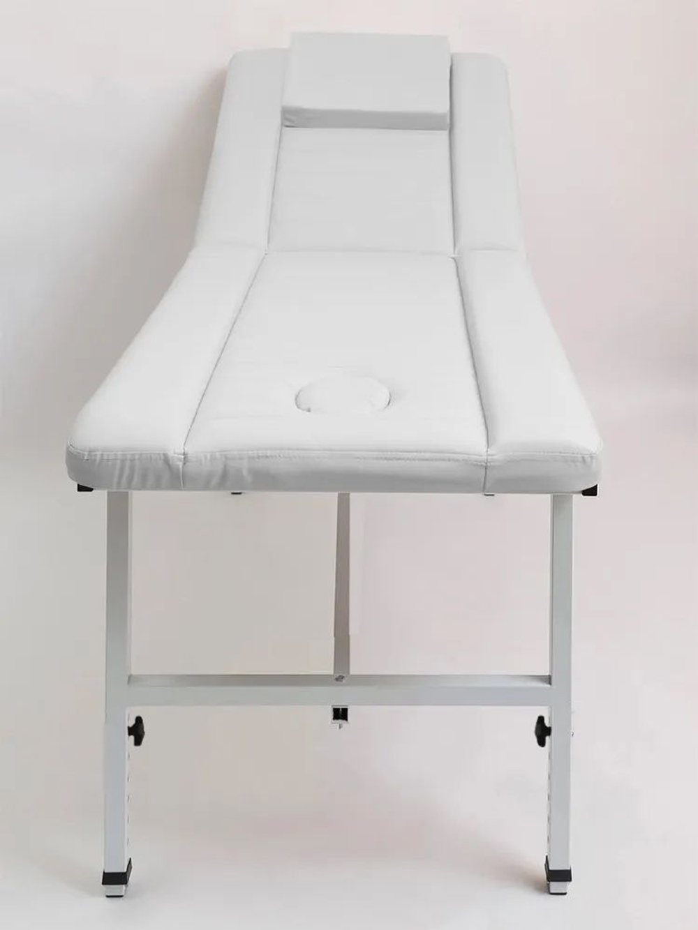 Массажный стол стационарный с прошивкой Massagecomplekt, с регулировкой высоты и вырезом для лица, 190*70, черный