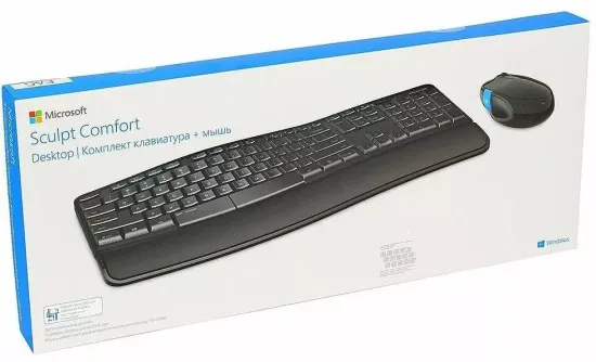 Комплект клавиатура + мышь Microsoft Sculpt Comfort Desktop Black USB, черный