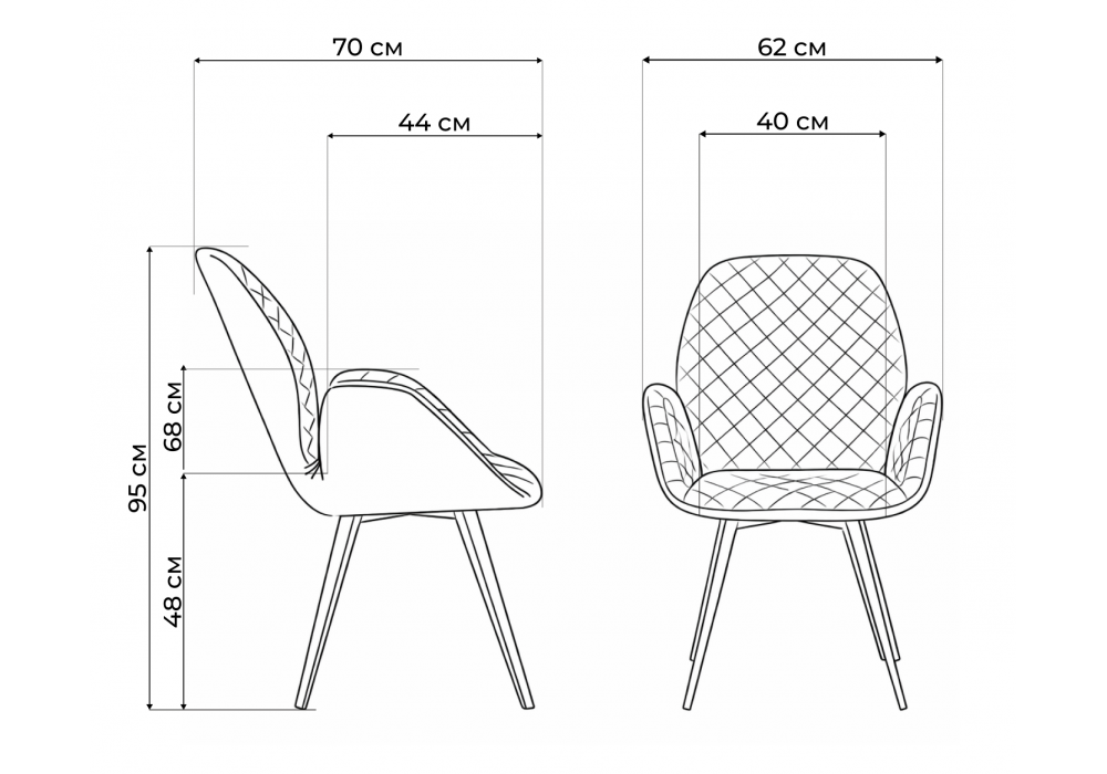 Кресло Woodville Муат поворотное confetti silver, черный