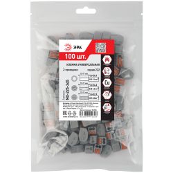 Клемма ЭРА NO-225-345 универсальная 222-412 с рычагами 2-проводная 0.08-2.5/4 мм2 (упаковка 100 шт.)