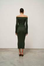 Джемпер OLIVIA с открытыми плечами, хаки