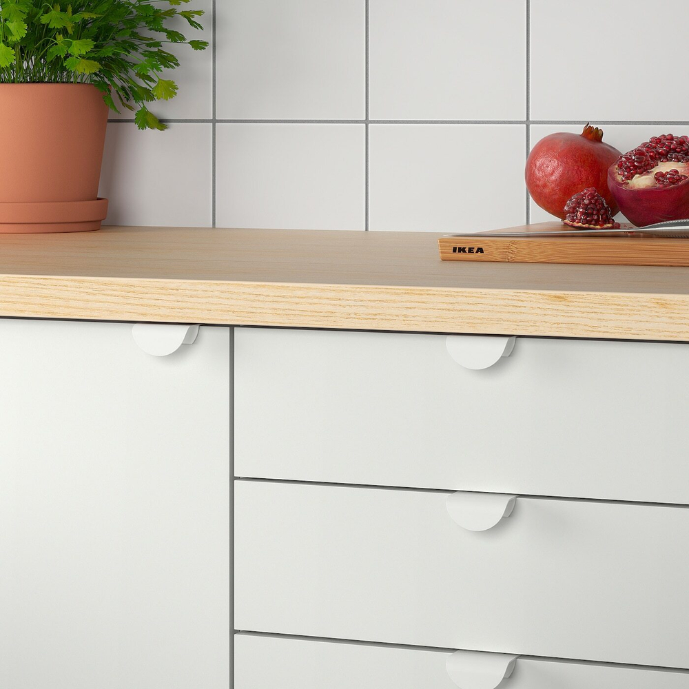 IKEA DRAGSMARK  (ИКЕА ДРАГСМАРК)  -  Обжимная ручка, белая, 40 мм