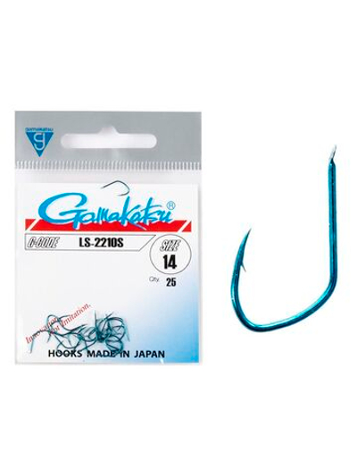 Крючки Gamakatsu LS-2210S HOOKS BLUE размер 14 (упк.25шт.)