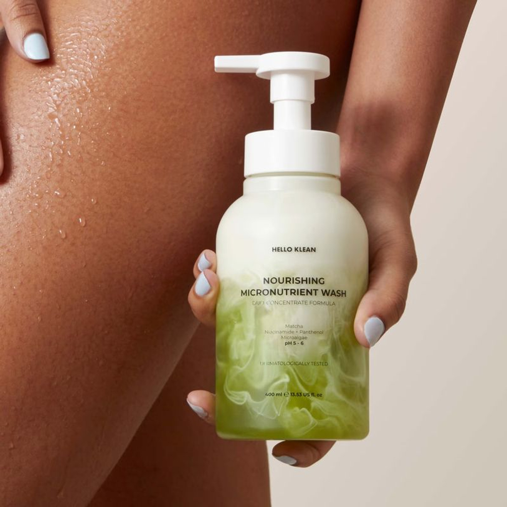 HELLO KLEAN Гель-пенка для душа Nourishing Micronutrient Wash 400
