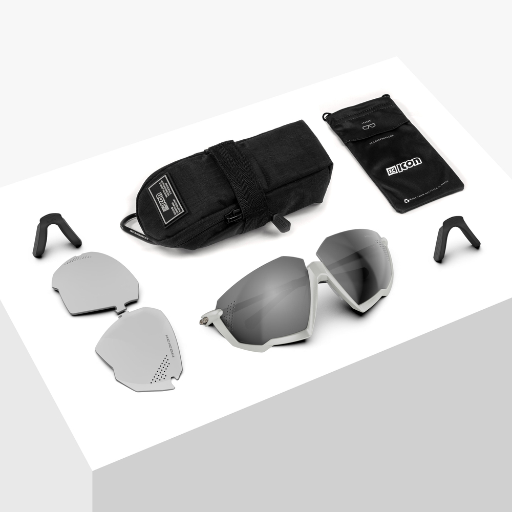 Спортивные очки c диоптриями Scicon Aerojet Titanium Sunglasses Metal White Multi Mirror Silver + Rain Clear Lenses