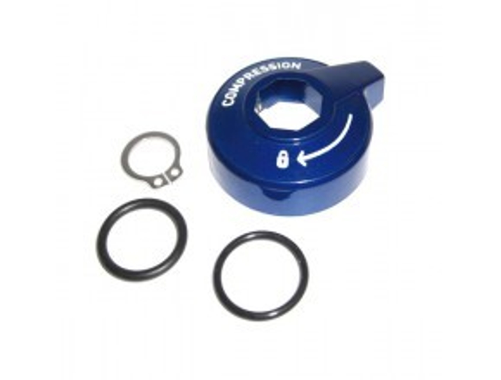 Крышка регулировки Rock Shox Comp Adjust Knob Turnkey Kit 11 Tora TK 11 Recon Silver (11.4015.482.01