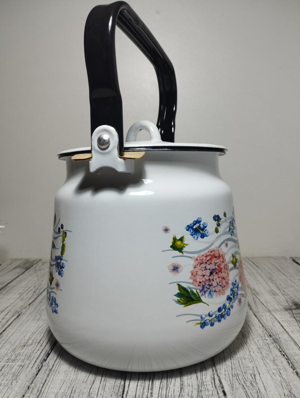 Чайник 3,5л с рисунком Гортензия (Рапсодия) белый 1с26с