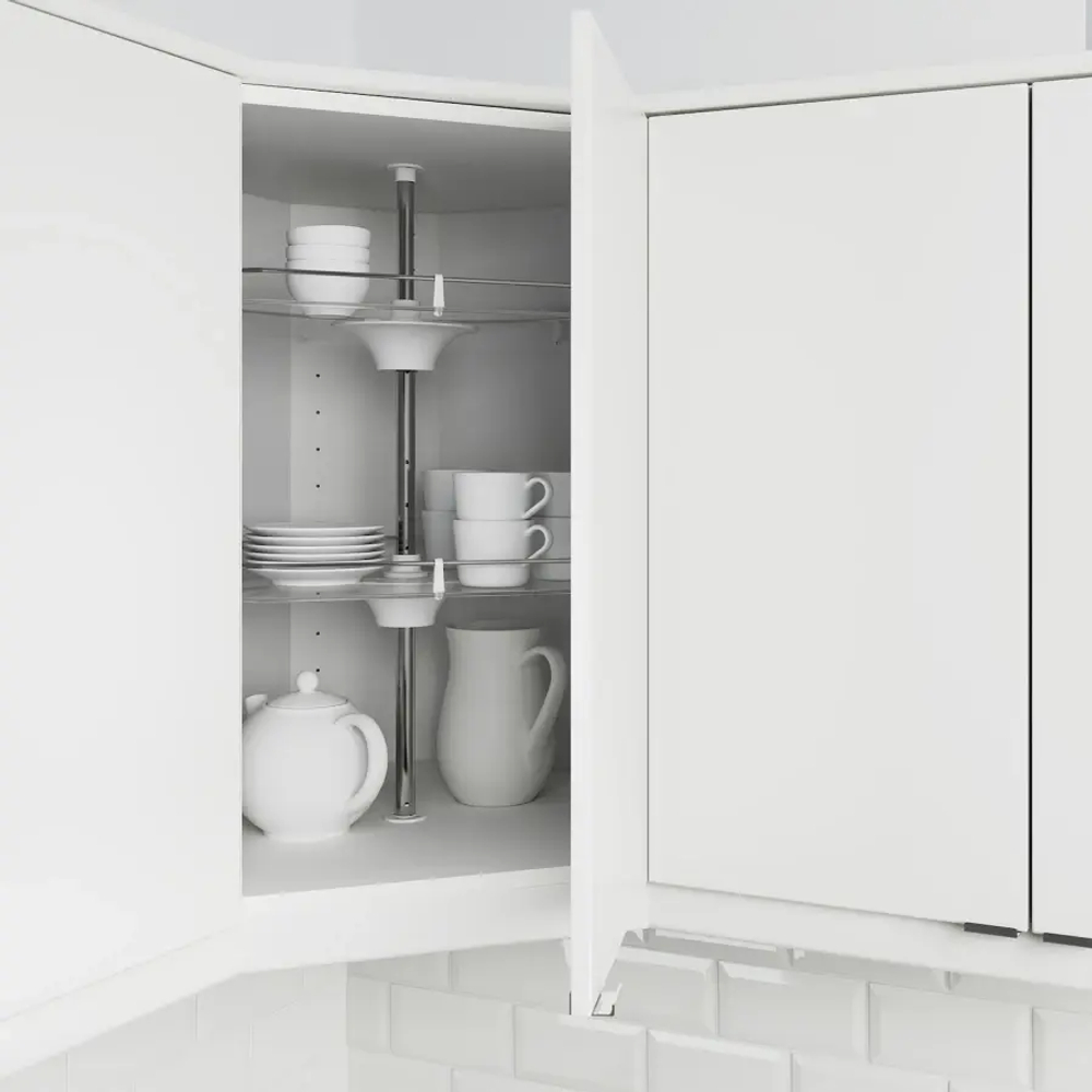 Навесной шкаф - IKEA METOD, 67.5х67.5х100 см, белый/черный/стекло, МЕТОД ИКЕА