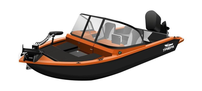 Моторная лодка, Триера 460 BR_new, серый