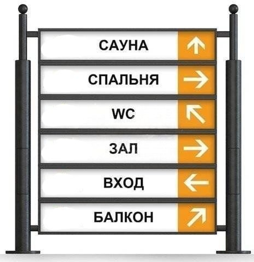 Указатель чугунный низкий