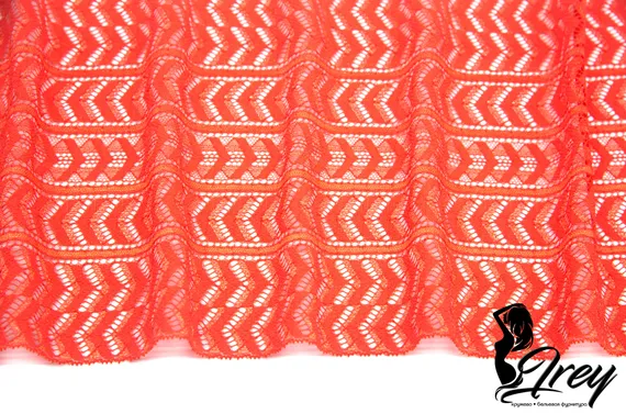 274 ОПТ Кружево эластичное 19 см, Италия, красный