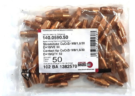 140.0590 Наконечник сварочный CuCrZr M8/Ø1,6/D=10,0/L30