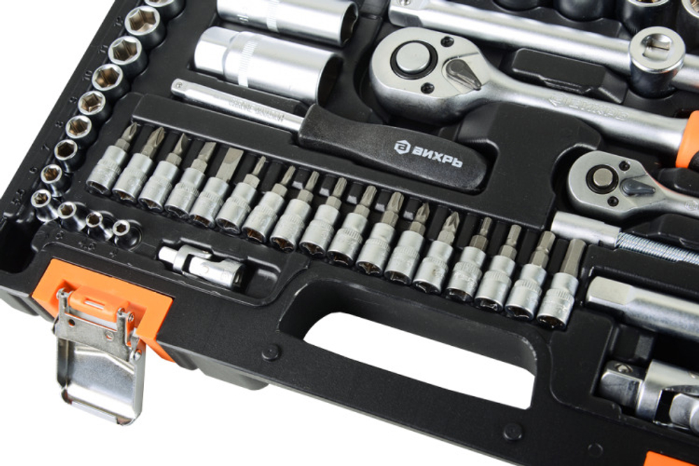 Набор инструментов 1/2", 1/4", CrV, 82 предмета в кейсе