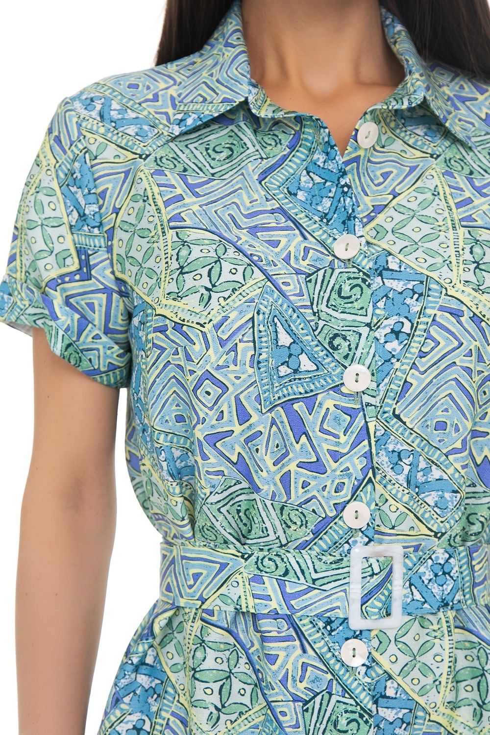 Платье-рубашка Дарина Люкс (грин) Diolche