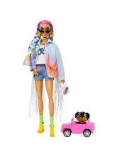 Кукла Барби Экстра с радужными косичками GRN29
