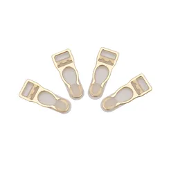 Застежки для чулок бледное золото 10 мм (4 шт)