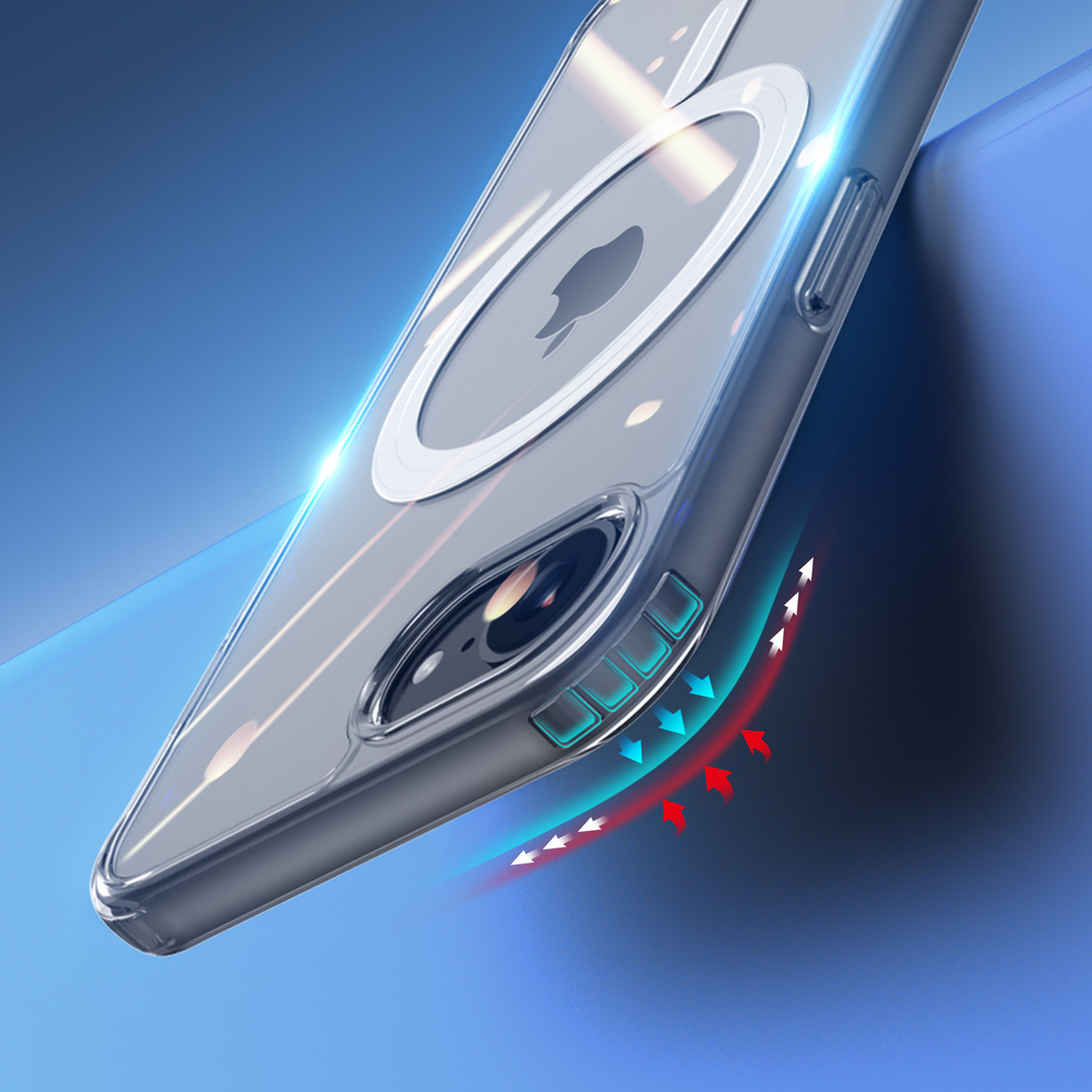 Усиленный прозрачный чехол с MagSafe от Dux Ducis для iPhone 16e, серия Clin Mag Series Case
