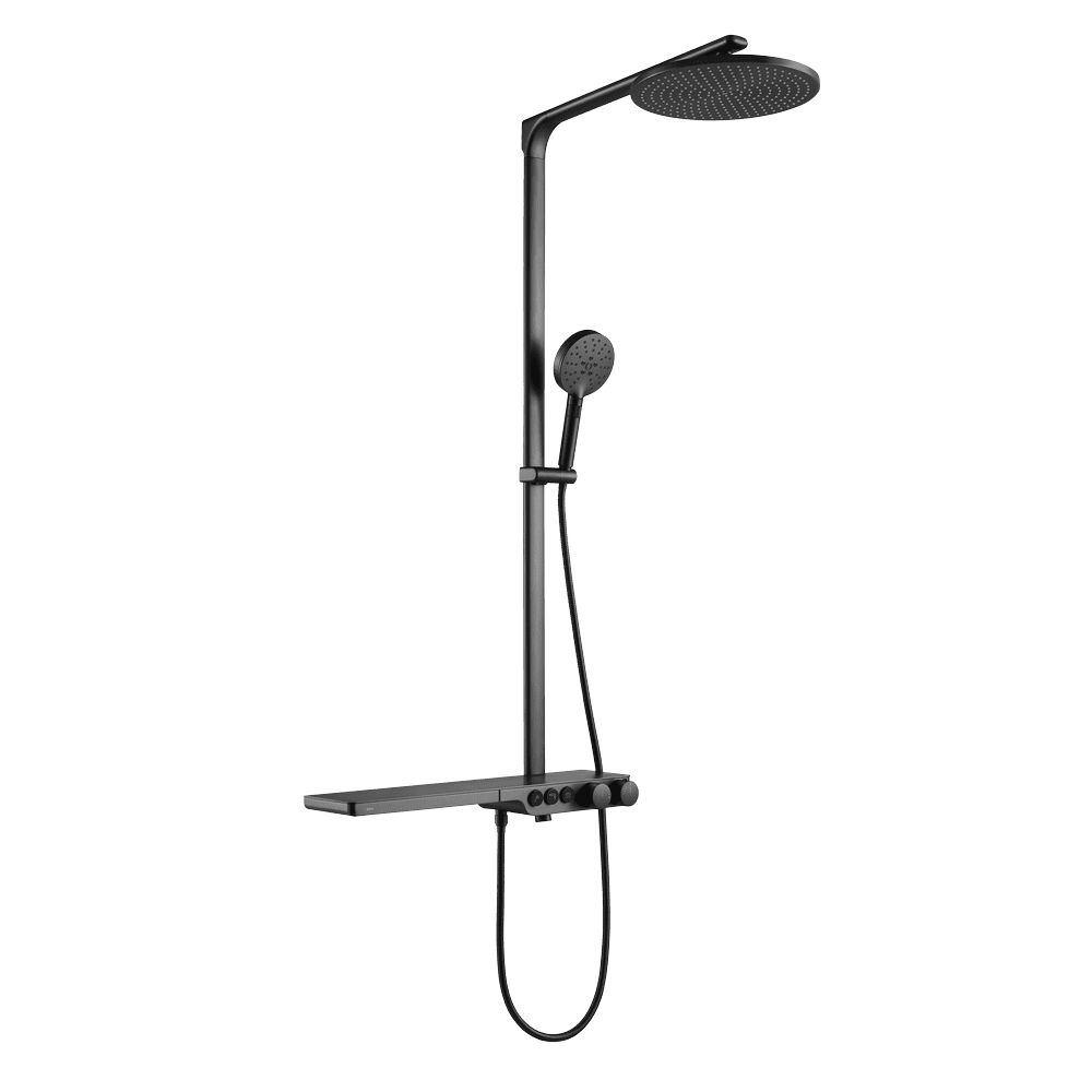 Душевая система Black&White Universe с термостатом, Gun Metal (U7655GM)