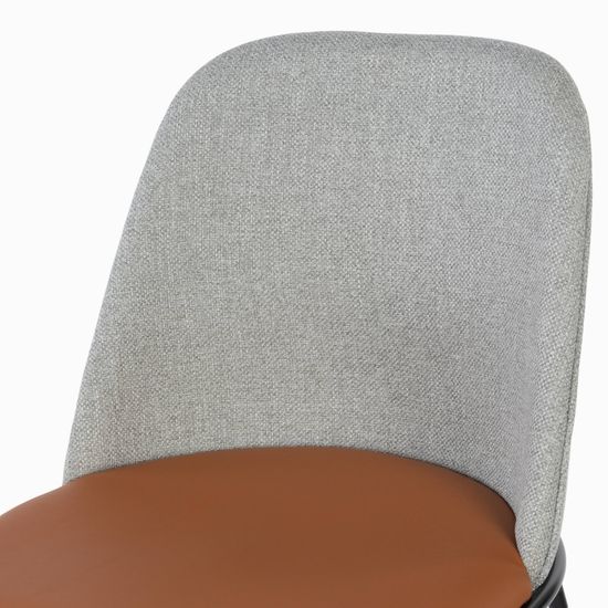 Стул Embrace терракотовая ткань и коричневая экокожа