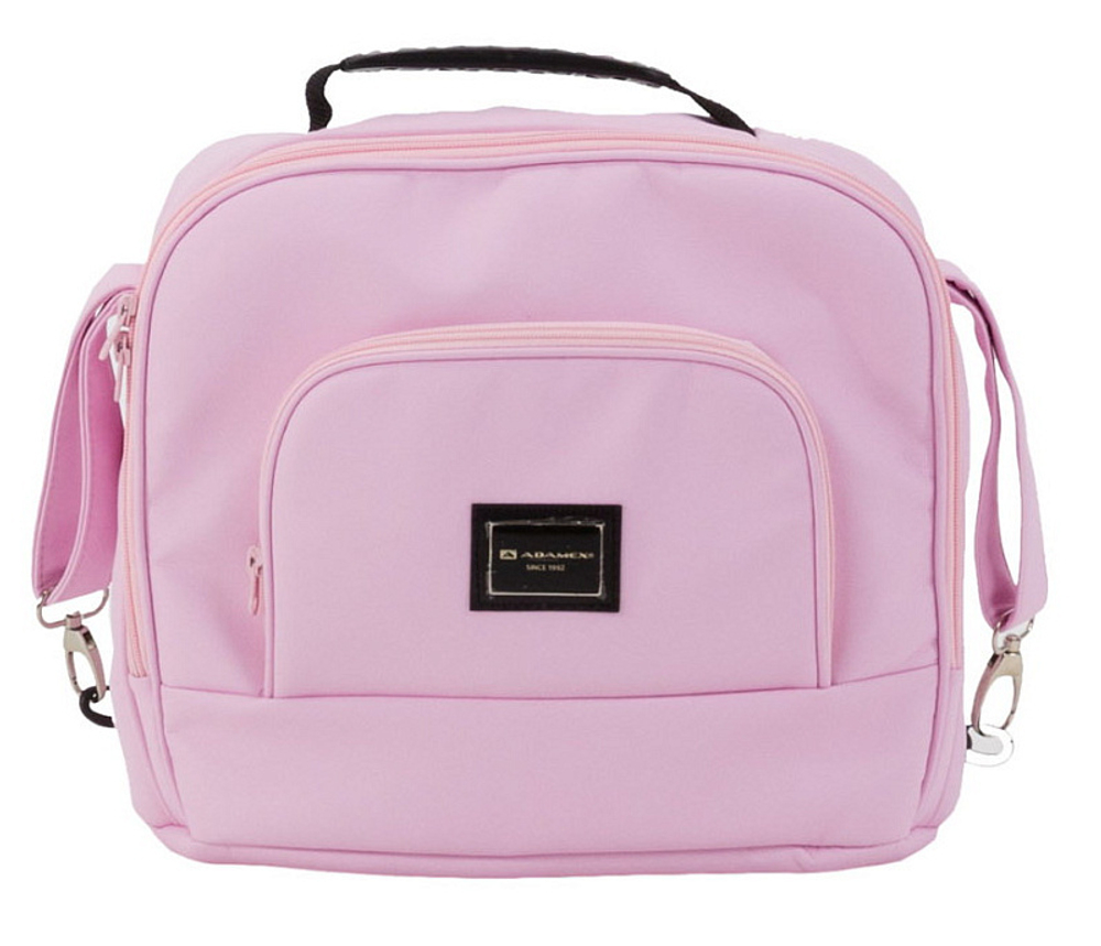 Детская коляска Adamex Luciano Deluxe 2 в 1 Q110-С (РОЗОВ.ЗЕФИР 100% КОЖА-ЧЕРНАЯ РАМА)