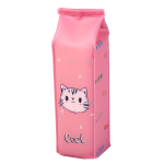 Пенал - косметичка, pure-pak Alingar, силикон, молния, 210 х 60 х 60 мм, "Cat", розовый