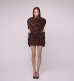 Платье DARK BROWN PELERINE