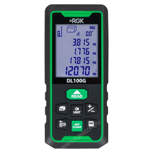 Лазерный дальномер RGK DL100G - зеленый луч