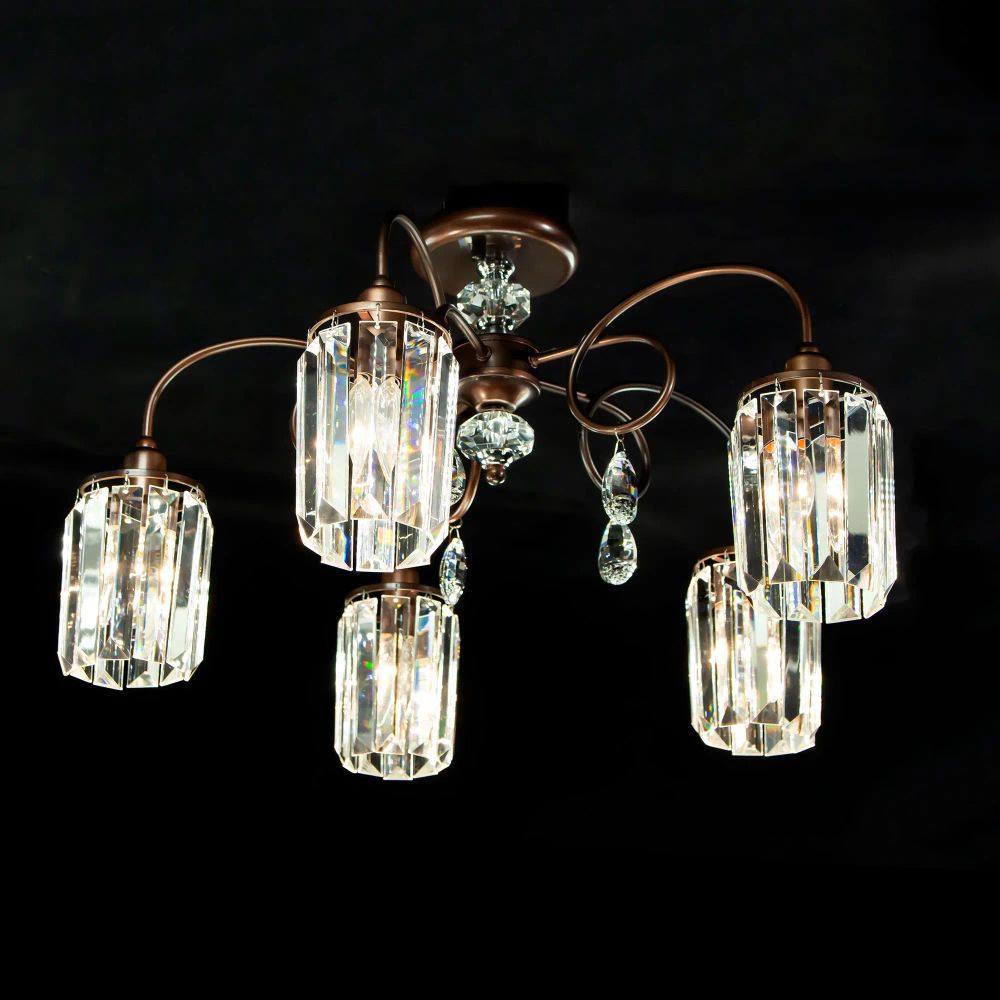 Citilux Синди CL330153 Люстра хрустальная Коричневая