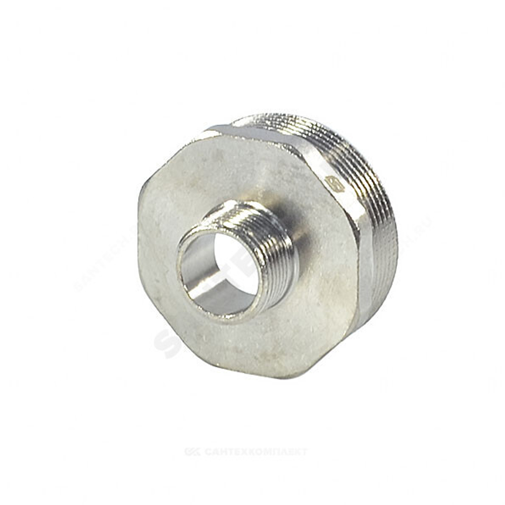 Ниппель латунь никель переходной Ду 20х50 (3/4"х2") НР SantechSystems