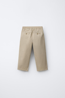 ZARA БАЗОВЫЕ БРЮКИ ЧИНОС, БЕЖЕВЫЙ