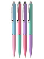 Набор автоматических шариковых ручек Schneider K15, 4шт, синий цвет чернил 1,0мм, цвет пастель