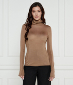 Шерстяной гольф SACRO DOLCEVITA Pinko - коричневый(104396 A27S)