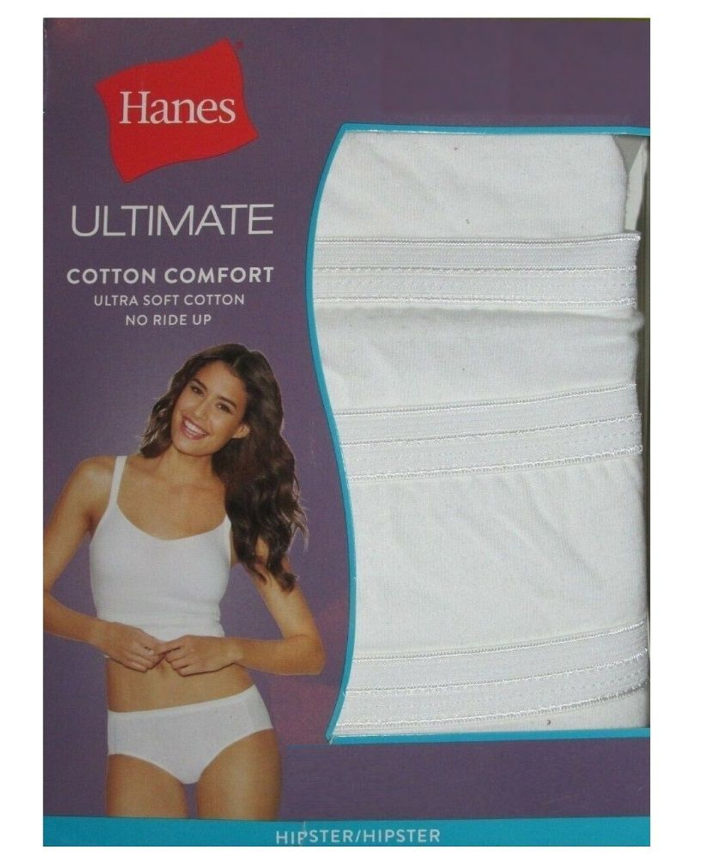 Набор из 5 белых трусиков-хипстеров из хлопка (Размер: L) (Цвет: белый)