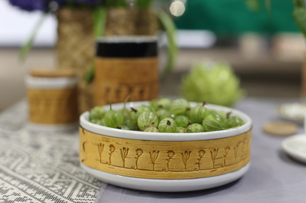 Малая фарфоровая пиала или миска для завтрака с берестой. Коллекция Чеховская или Мелиховская