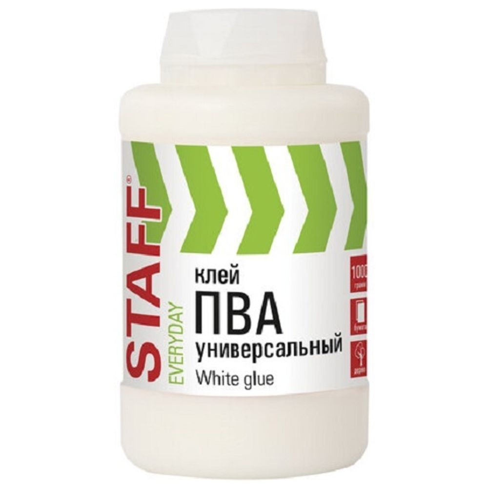 Клей ПВА 1000г. Staff, универсальный