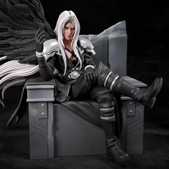 Sephiroth on the throne - Final Fantasy