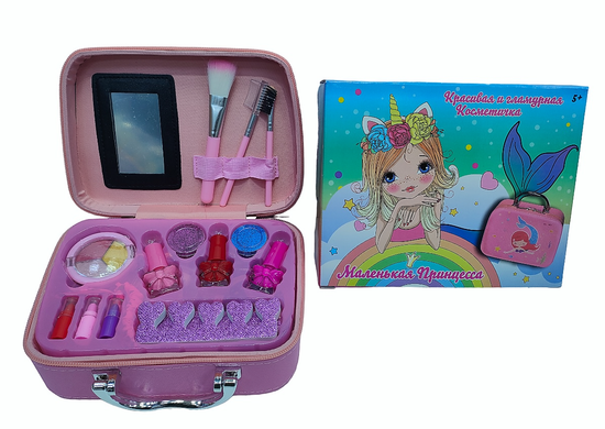 Подарочный набор " Маленькая принцесса " детской косметики в чемоданчике , 14 предметов