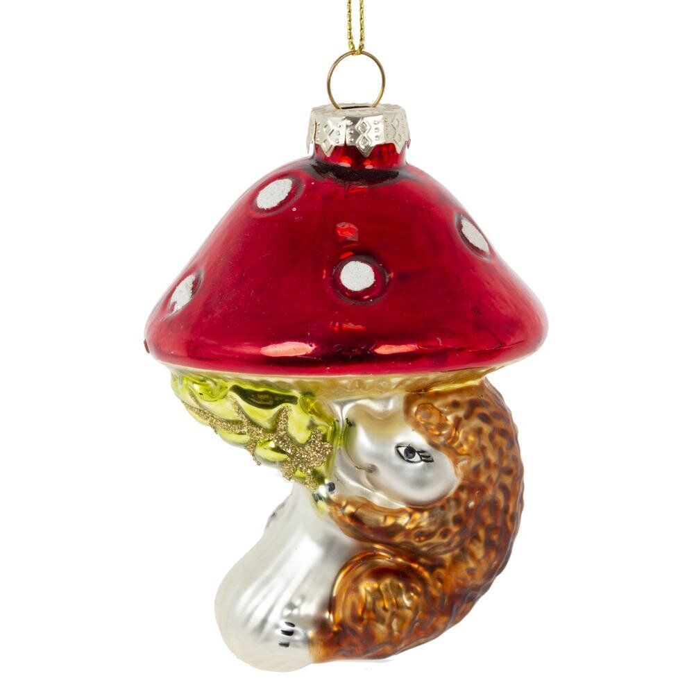 GAEM Украшение новогоднее "Гриб и ёж", L6,5 W6 H11 см