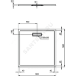 Поддон душевой акрил квадрат ULTRAFLAT NEW 900х900х25 Ideal Standard T446701