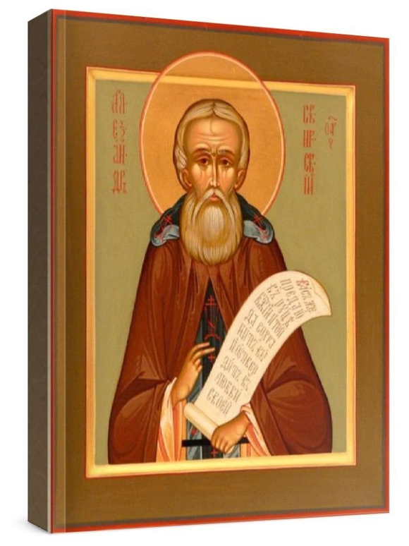 Александр Свирский (рукописная икона)