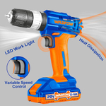 Шуруповерт аккумуляторный ударный WADFOW WCDP522 20 В 35 Нм