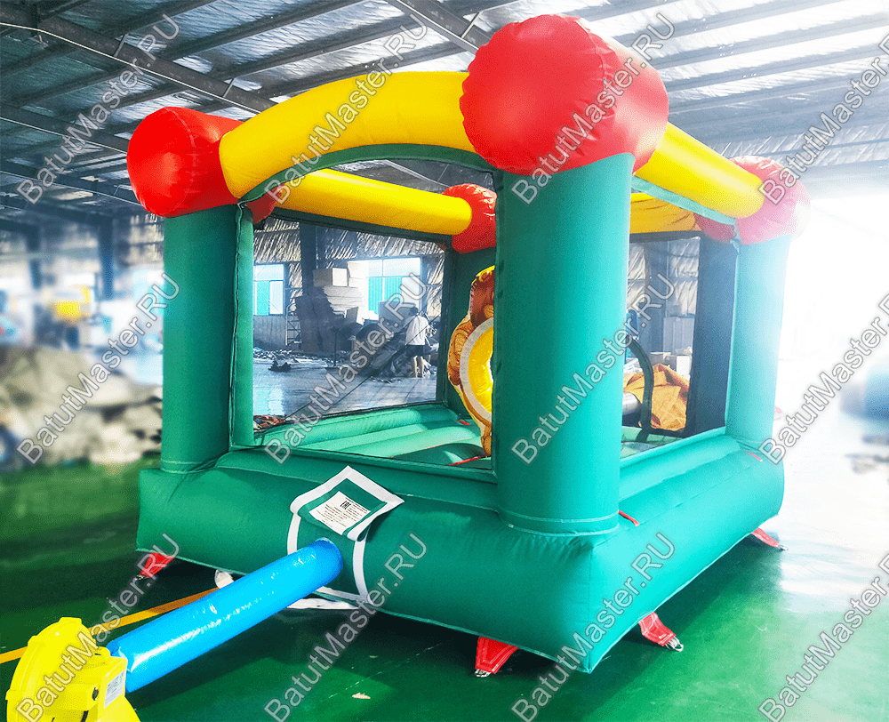 Детский надувной батут "Мини-замок" с горкой 2,8*2,1*1,7 м