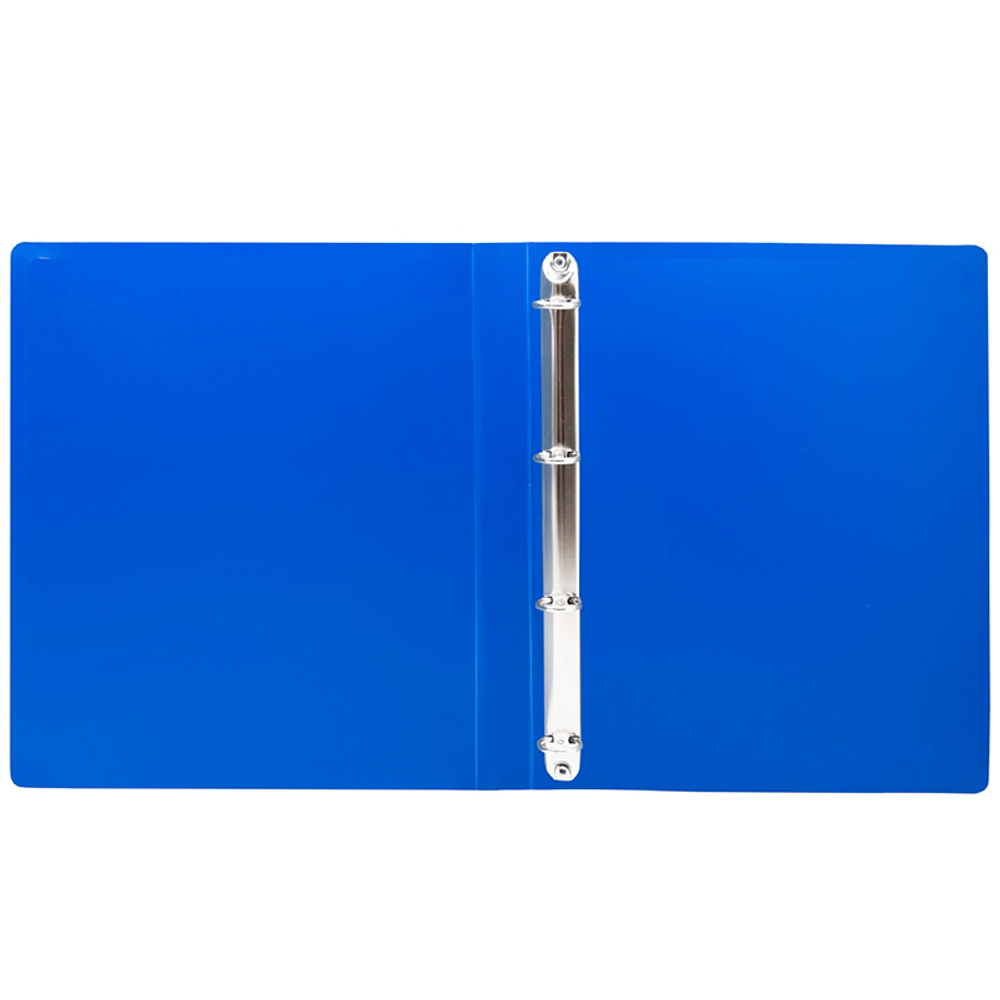 Папка на 4-х кольцах Silwerhof, пластиковая, 500 мкм, корешок 30 мм, синяя