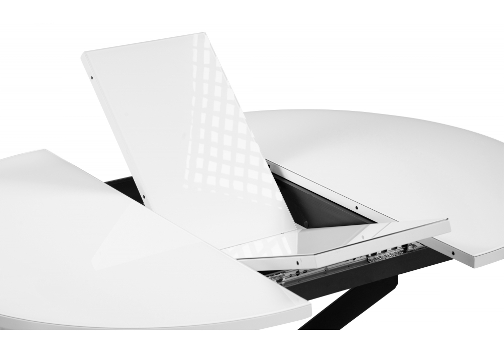 Стол стеклянный Woodville Лауриц черный, белый