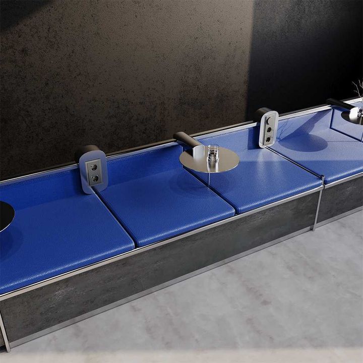 Рамка стеклянная Voltum S70 на 3 поста, (титан, стекло) VLS110306