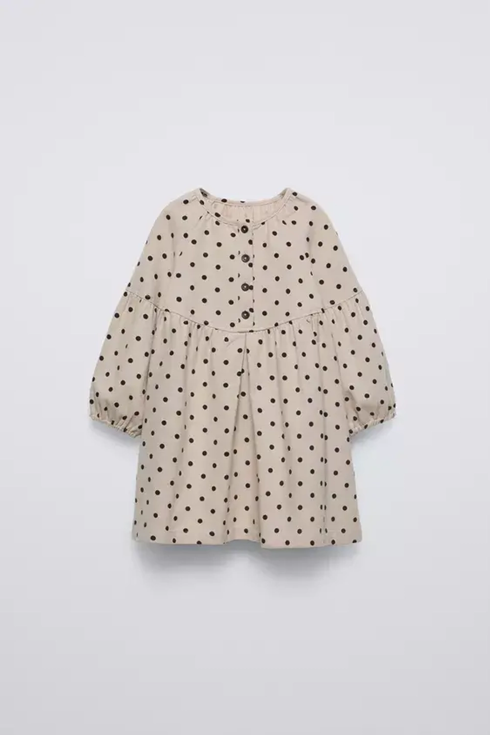 ZARA ПЛАТЬЕ В ГОРОШЕК, РЫЖЕВАТО-КОРИЧНЕВЫЙ