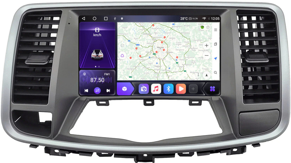 Магнитола для Nissan Teana 2008-2013 (цветной экран) - Carmedia SF-9702 IPS, Android 10, 8 ядер (TS18), 4G SIM-слот