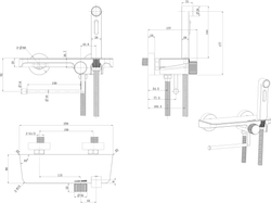 Гигиенический душ STWORKI Сортланд S10155CB со смесителем, хром, черный